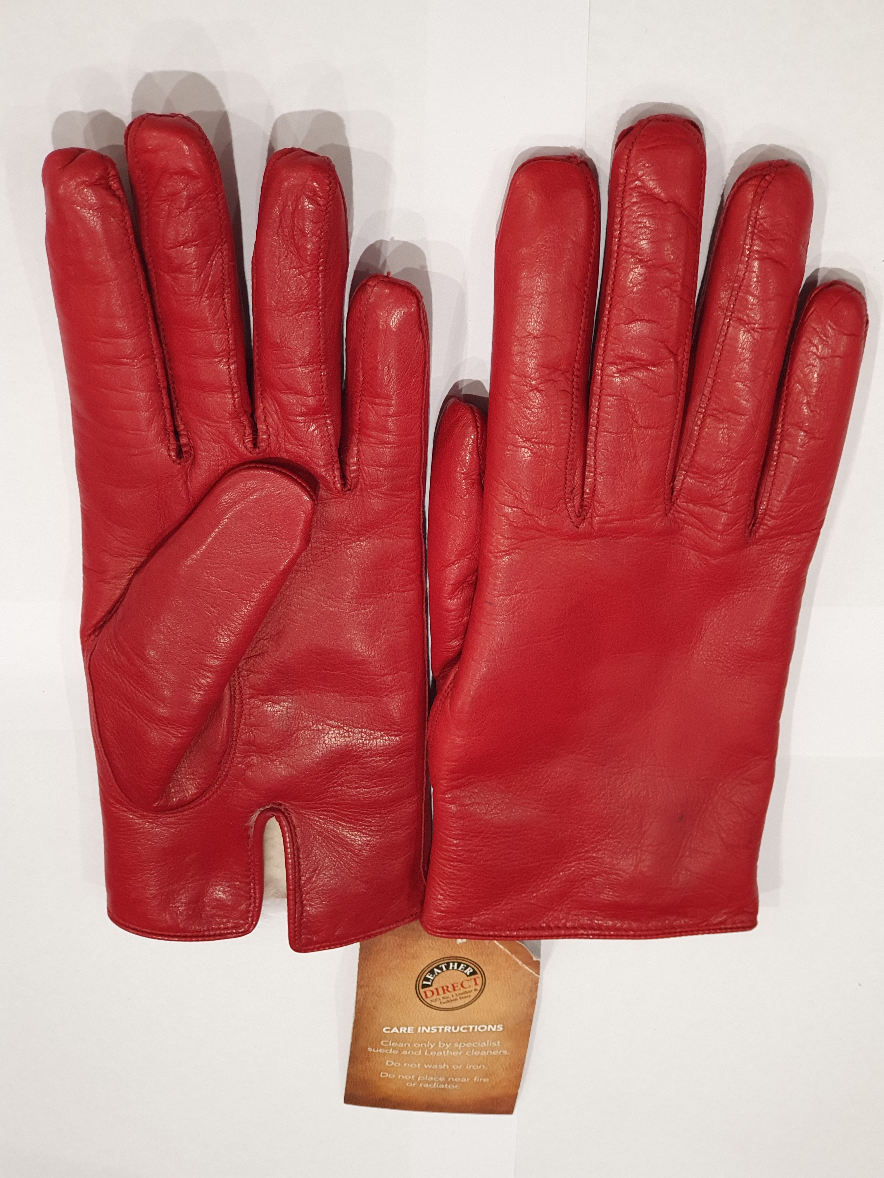 ladies red gloves