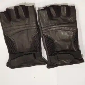 fingerless leather gloves