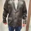 Men's Leather Blazer