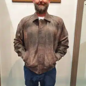 buffed leather jacket