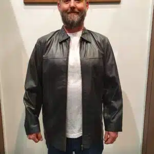 lambskin leather jacket