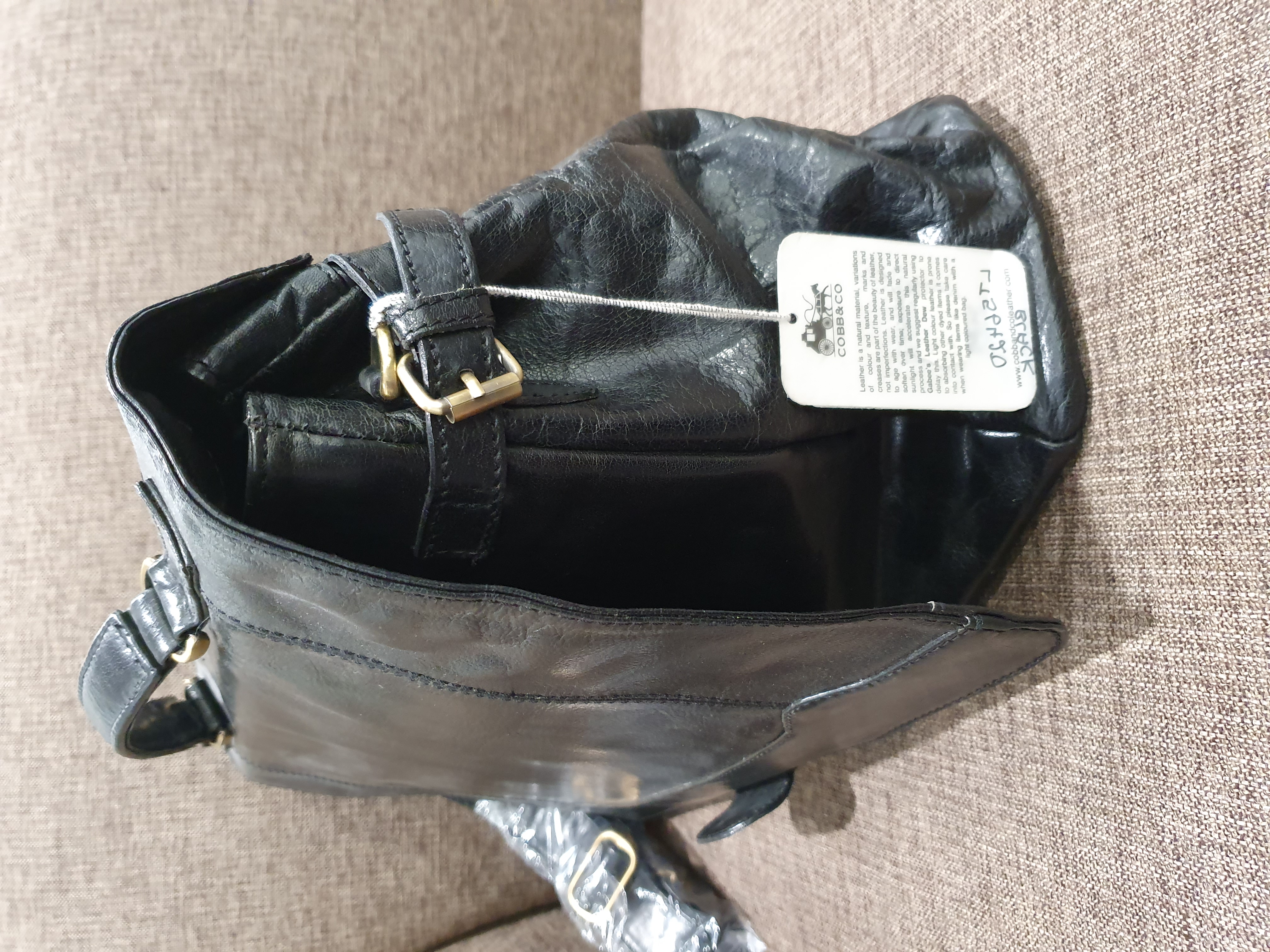 Cobb & Co Black Leather Bag Leather Direct