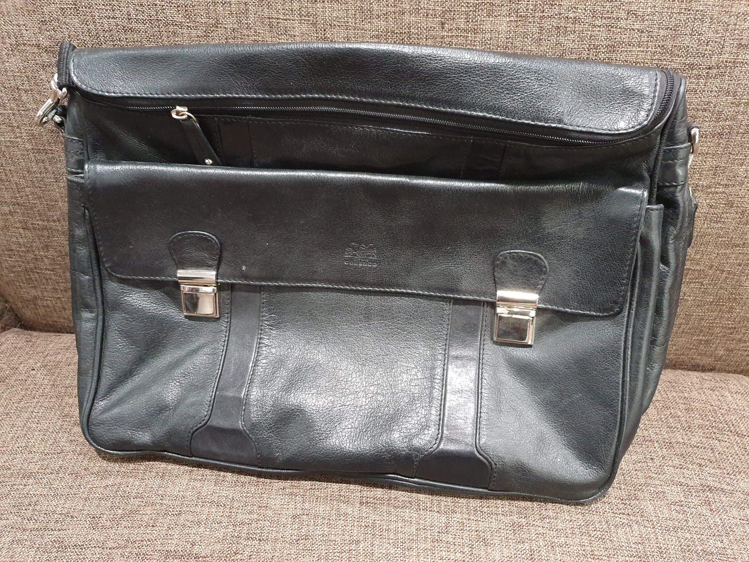 Cobb & Co Black Leather Bag - Leather Direct