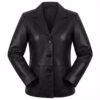 Button Leather Jacket