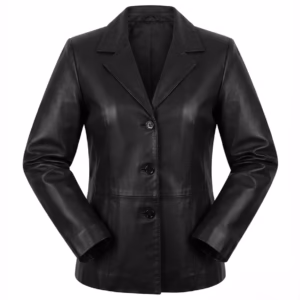 Button Leather Jacket
