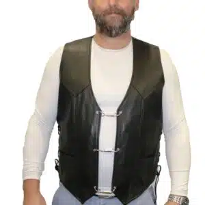 mens leather vests nz