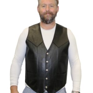 mens leather vests nz