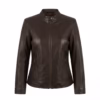 womens Brown leather jacket
