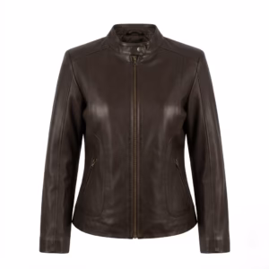 womens Brown leather jacket