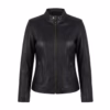 Black leather jacket for girls