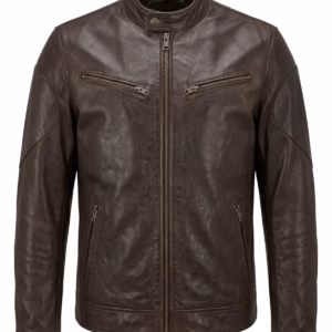 Brown Leather Jacket AM1004AB