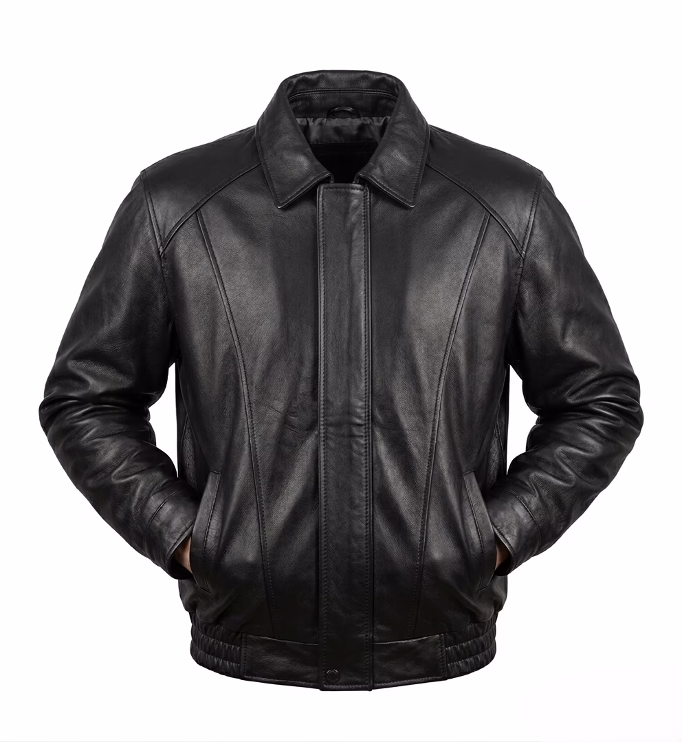 bomber leather jacket