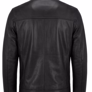 black leather jacket
