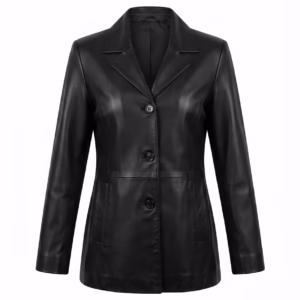 Genuine leather coat for women