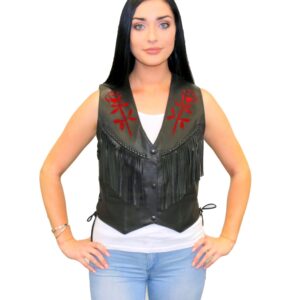 Ladies leather vests