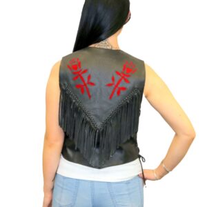 Ladies leather vests