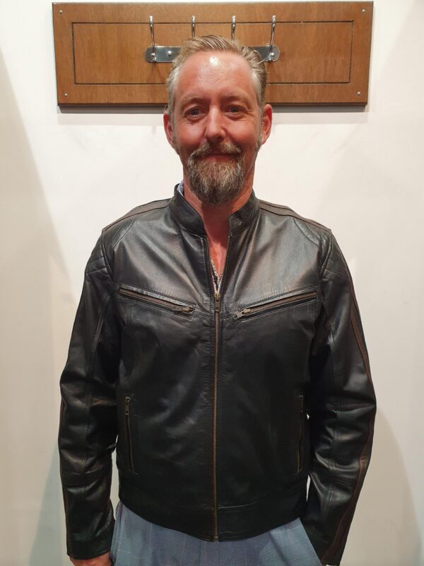 Leather Jacket with Zip