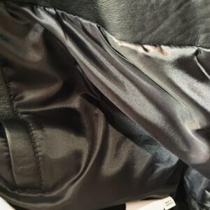 black leather jacket