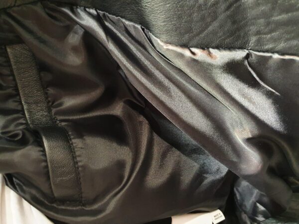 black leather jacket
