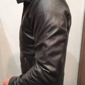 oversized leather jacket