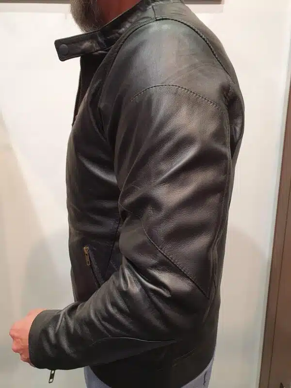 oversized leather jacket