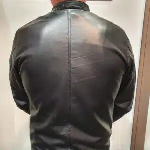 oversized leather jacket