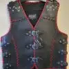 Thick motorcycle leather vest