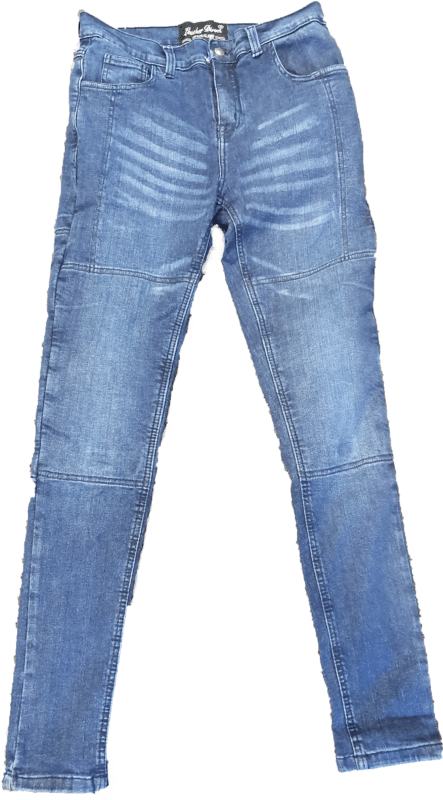 Bikers Gear Australia Ladies Motorcycle Stretch Jeans – Kevlar, CE Level 1 Armour (Green, Waist Sizes 6-22) - View #2