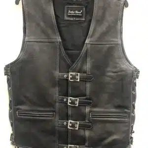 genuine leather vest