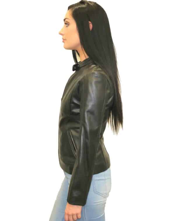 Motorcycle leather jacket women