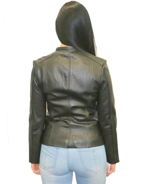 Motorcycle leather jacket women