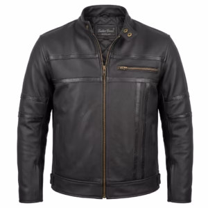 Matt Black Motorcycle Leather Jacket