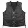 Motorcycle Black leather vest