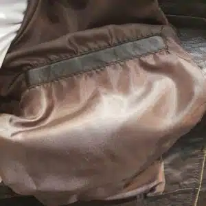 brown leather jacket