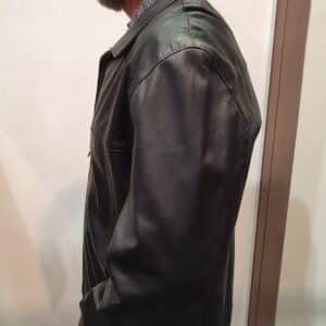 genuine leather blazer