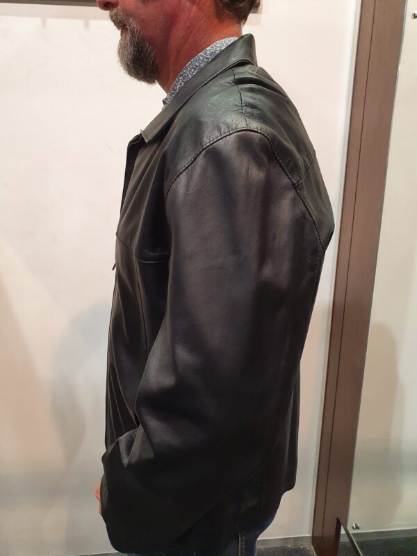 genuine leather blazer