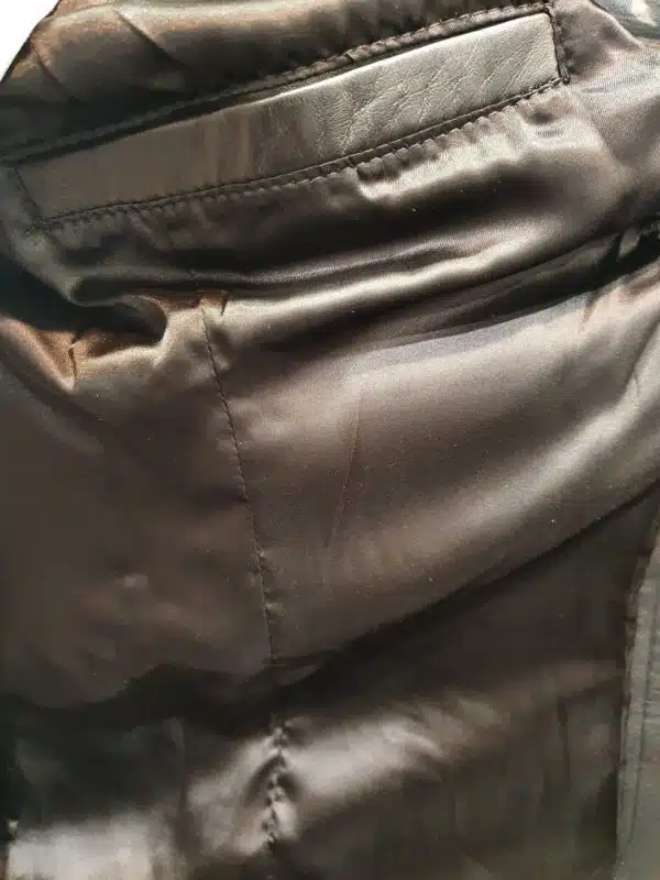 brown leather blazer