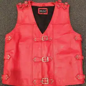 red leather vest new zealand