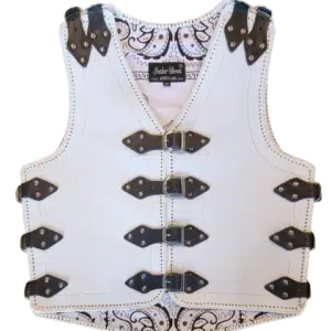 White Leather Vest