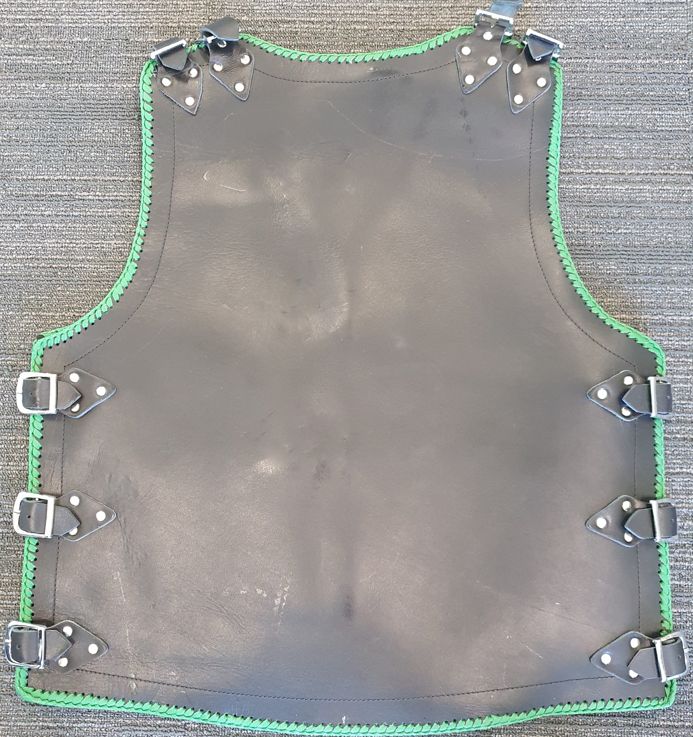 Green leather vest hotsell