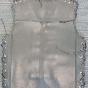 crocodile print leather vest