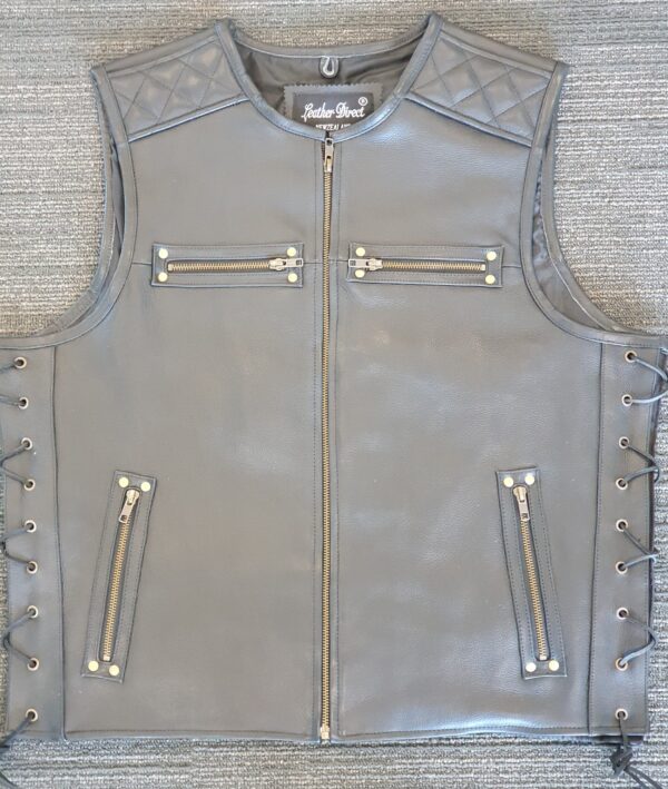 riding leather vest