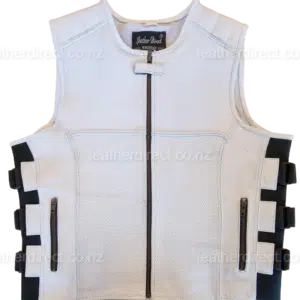 White Leather Vest