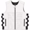 white genuine leather vest