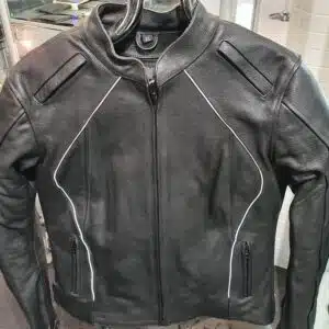 women riding leather jacket