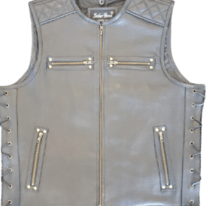 cowhide leather vest