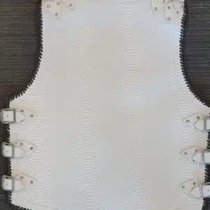 snake print leahter vest
