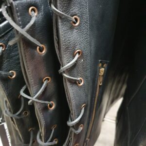 Leather vest size laces