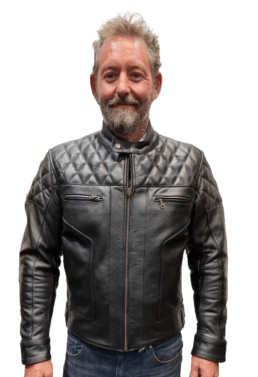 Diamond Motorcycle Jacket Genuine Leather Biker Jackets