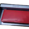 Red leather wallet
